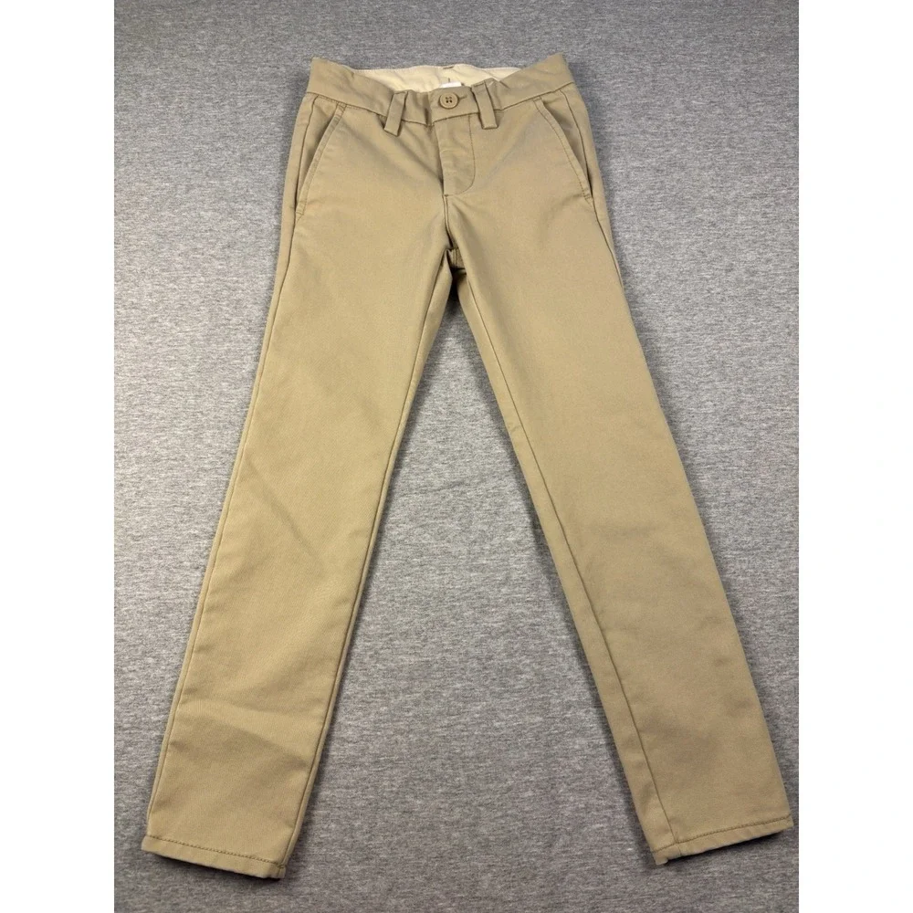 Gap Kids Boy's Size 7 Slim Tan Khaki Cotton Blend Dress Slacks Pants Uniform